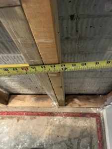 Identified crack on the wall