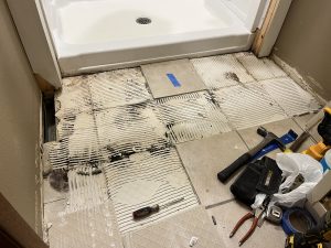Rot outside of shower